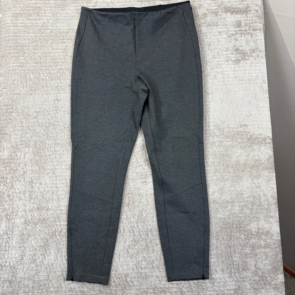 Polo Ralph Lauren Womens Gray Side Zip Ankle Skinny Pants Size 14 Charcoal 0519